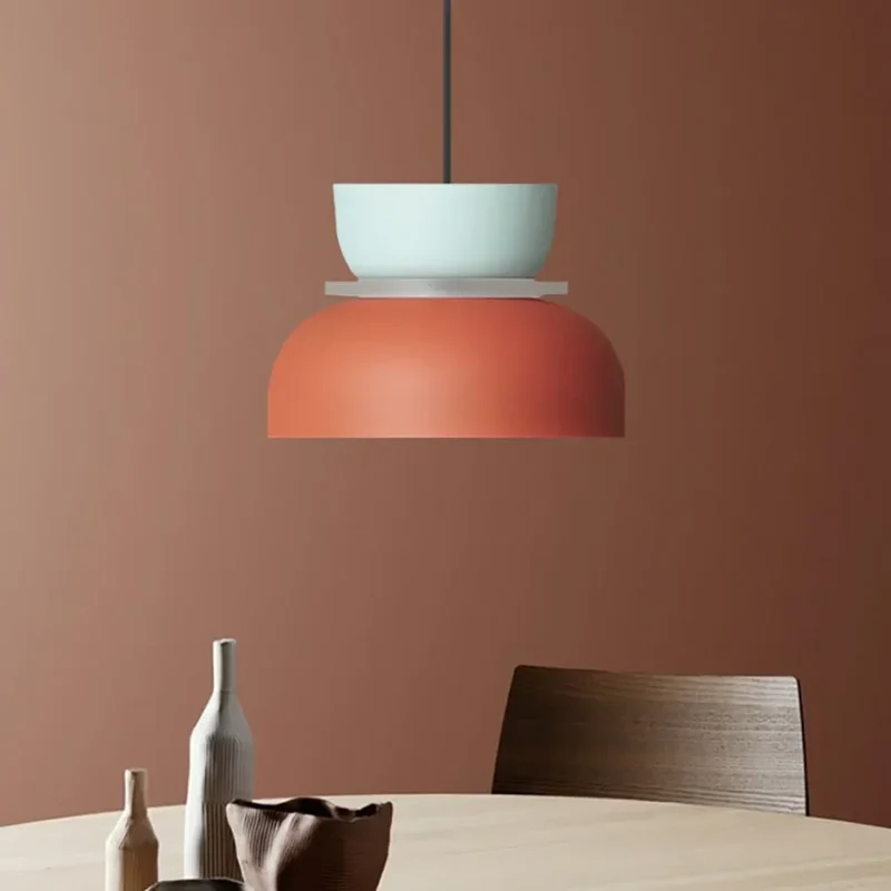 Hanglamp Acryl Kleurblok Macaron Scandinavisch Nordic E27 18-29cm Pastel Woonkamer Eetkamer | Sansoti