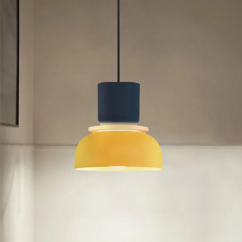 Hanglamp Acryl Kleurblok Macaron Scandinavisch Nordic E27 18-29cm Pastel Woonkamer Eetkamer | Sansoti