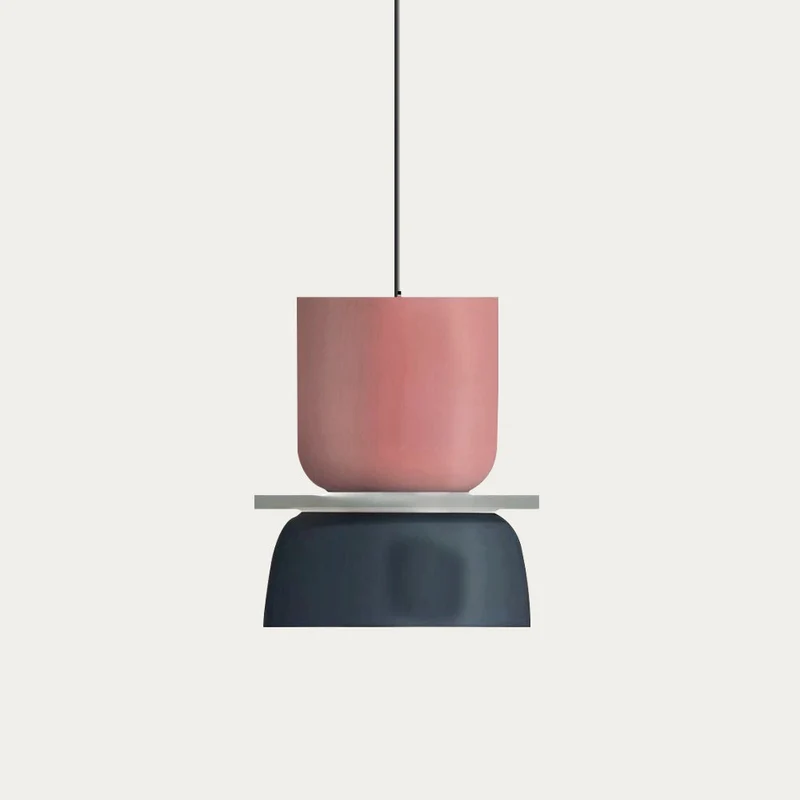 Hanglamp Acryl Kleurblok Macaron Scandinavisch Nordic E27 18-29cm Pastel Woonkamer Eetkamer | Sansoti