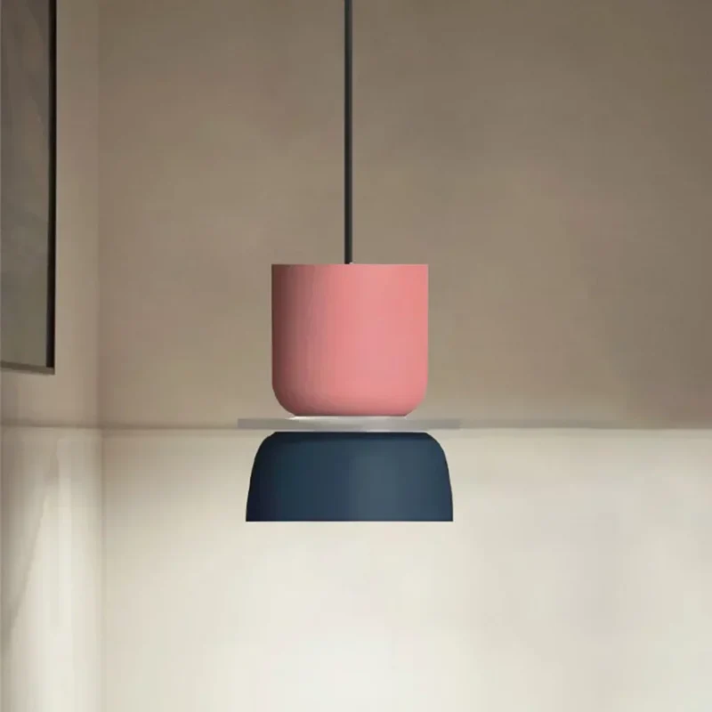 Hanglamp Acryl Kleurblok Macaron Scandinavisch Nordic E27 18-29cm Pastel Woonkamer Eetkamer | Sansoti