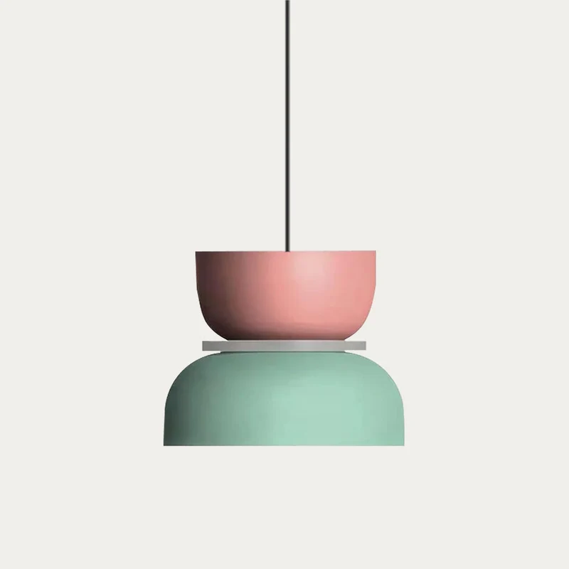 Hanglamp Acryl Kleurblok Macaron Scandinavisch Nordic E27 18-29cm Pastel Woonkamer Eetkamer | Sansoti