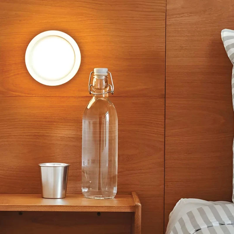 Wandlamp LED Acryl Aluminium Amber Dimple Design Compact 13cm Woonkamer Slaapkamer Sfeerlamp | Sansoti