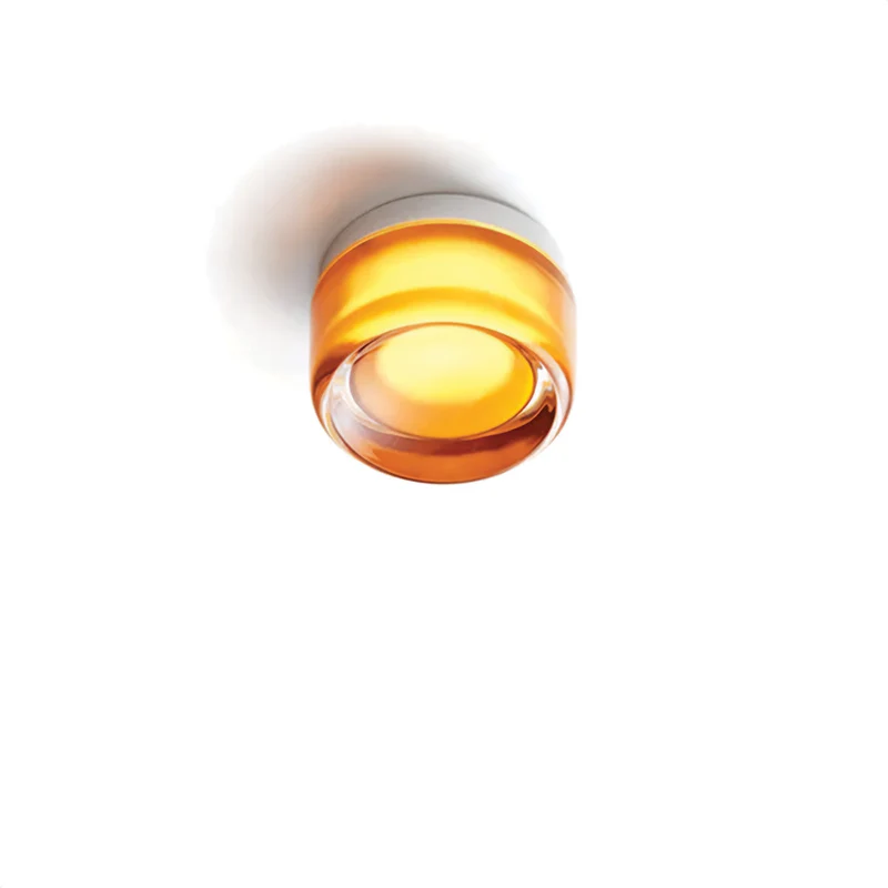 Wandlamp LED Acryl Aluminium Amber Dimple Design Compact 13cm Woonkamer Slaapkamer Sfeerlamp | Sansoti