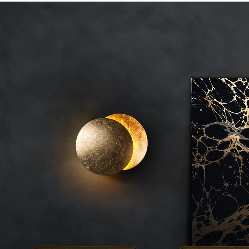 Wandlamp Eclips Design LED Metaal IJzer 20-25cm Sfeerlamp Schaduw Decoratief Woonkamer Modern | Sansoti