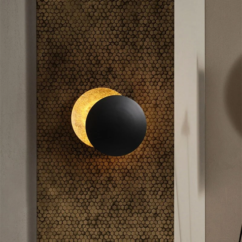Wandlamp Eclips Design LED Metaal IJzer 20-25cm Sfeerlamp Schaduw Decoratief Woonkamer Modern | Sansoti