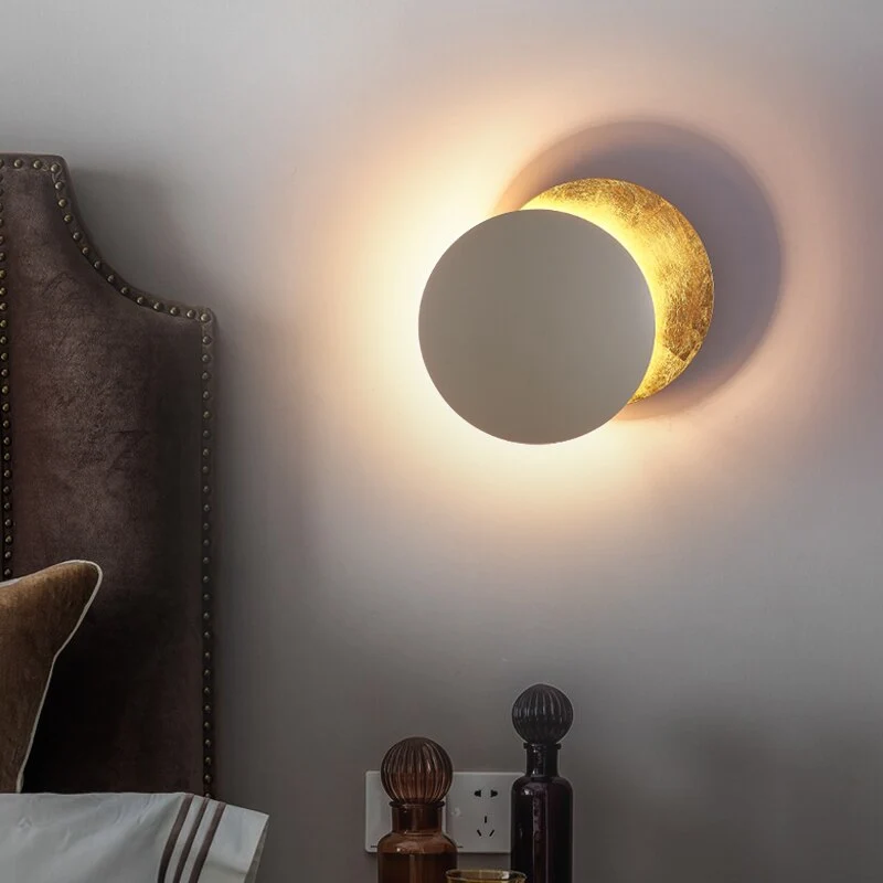 Wandlamp Eclips Design LED Metaal IJzer 20-25cm Sfeerlamp Schaduw Decoratief Woonkamer Modern | Sansoti