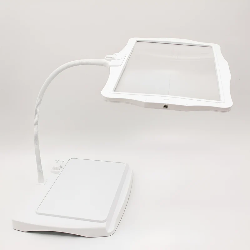 Vergrotingslamp met LED 3x Vergroot Accu Zwart Lezen Loeplamp Staand Handsfree Leeslamp | Sansoti