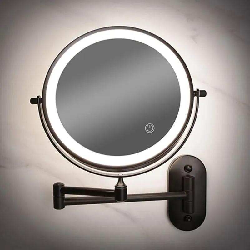 Vergrotende Spiegel LED Oplaadbaar Dimbaar Make-up Badkamer Cosmeticaspiegel Rond 20cm | Sansoti