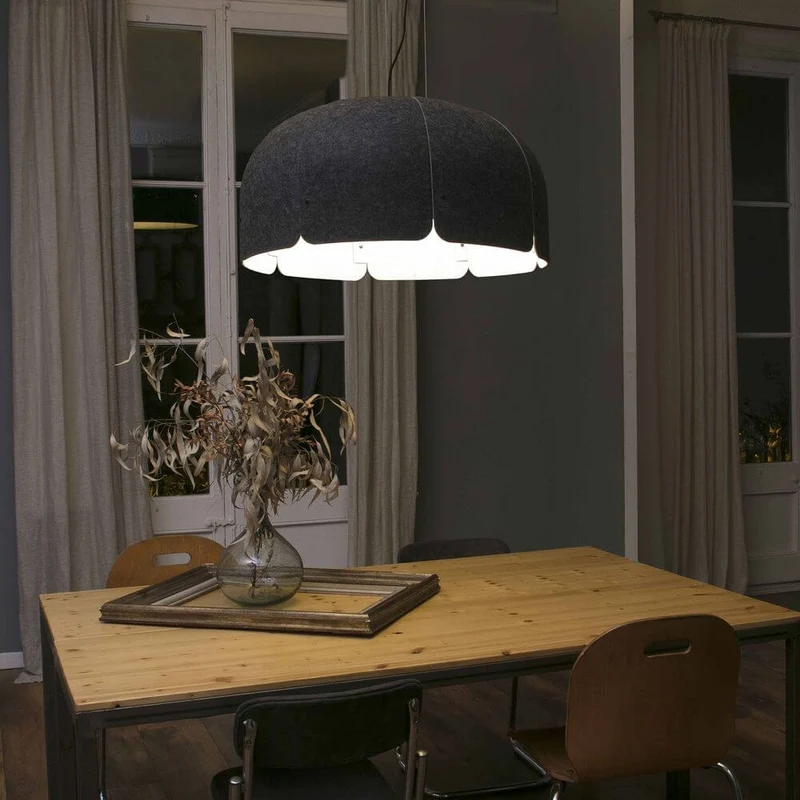 LED Büro-Hängeleuchte Mute Ø 80cm Schallabsorbierend