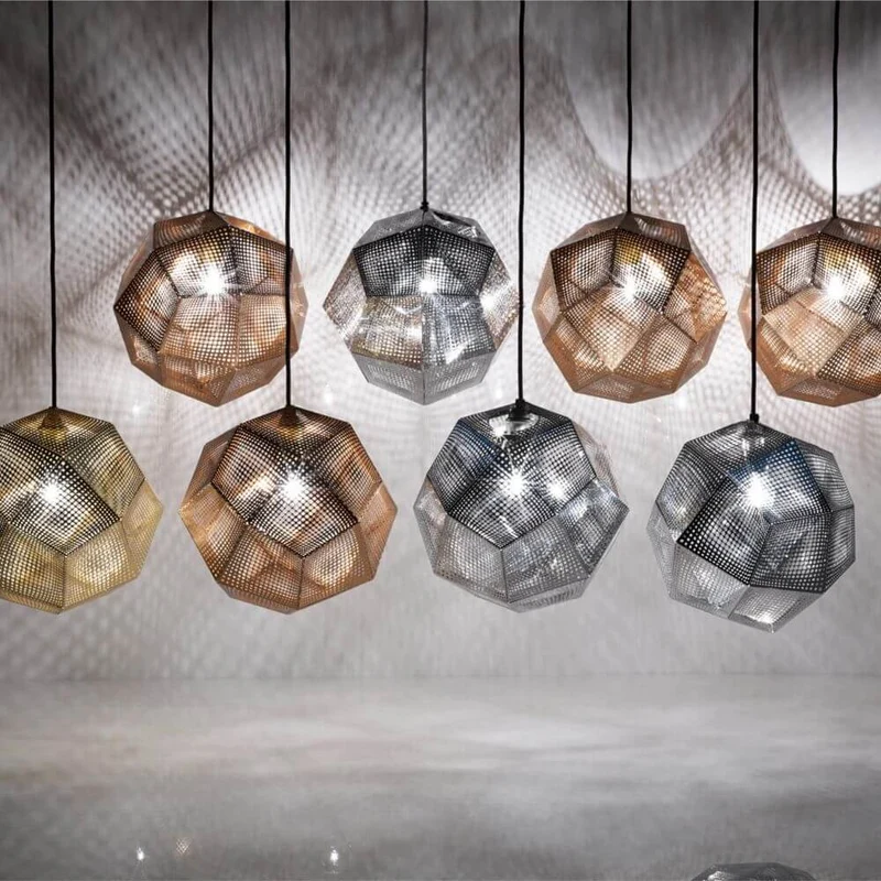 Tom Dixon Etch Metall Hängeleuchte Effektlicht