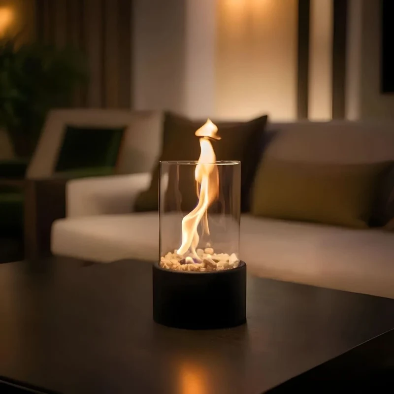 Tafelhaard Bioethanol Rookvrij Glas Modern Sfeervol Binnen Buiten | Sansoti
