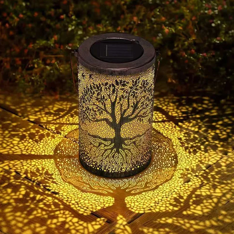 Solar Lantaarn Boom Patroon IP55 Waterdicht Tuin Hangend Staand Villa LED | Sansoti