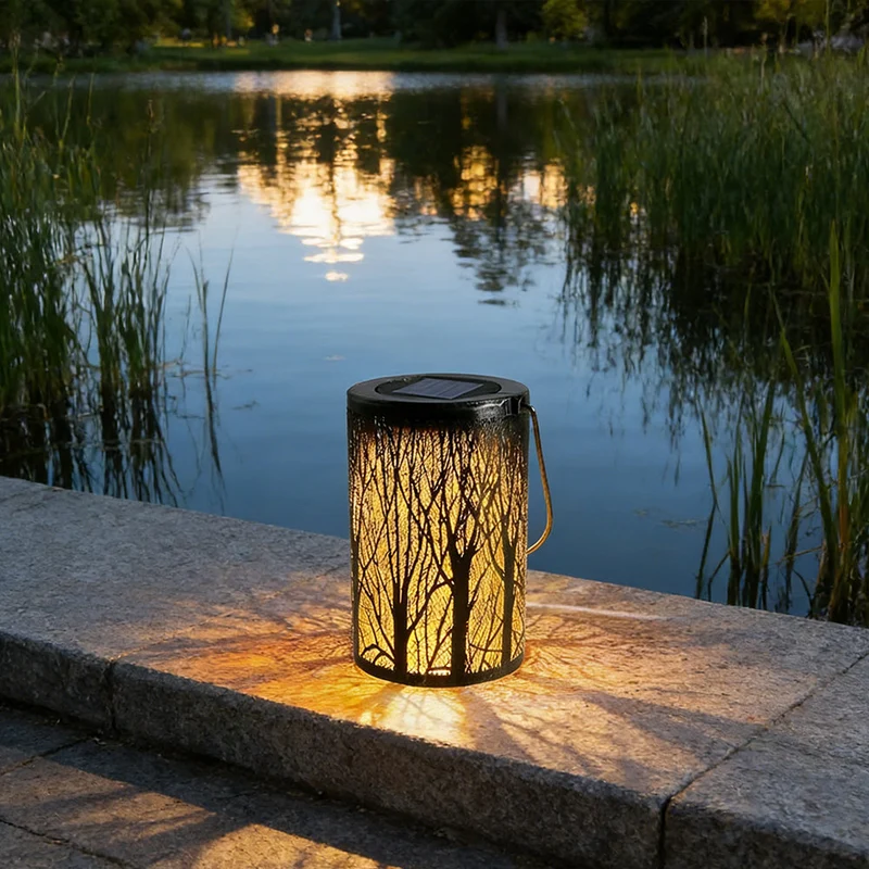 Solar Lantaarn Boom Patroon IP55 Waterdicht Tuin Hangend Staand Villa LED | Sansoti