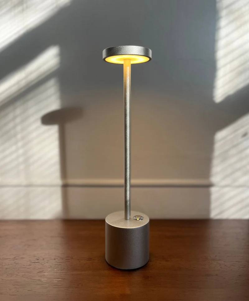 Tafellamp Draadloos Oplaadbaar LED Aluminium Dimbaar IP54 Buiten Binnen Terras | Sansoti
