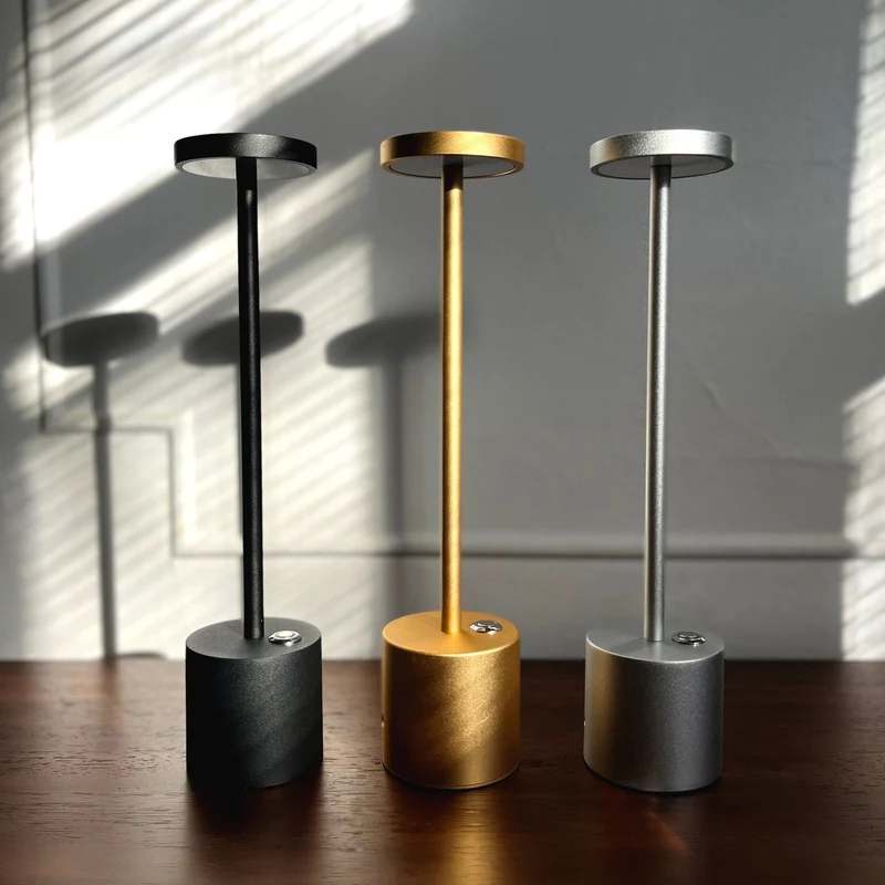Tafellamp Draadloos Oplaadbaar LED Aluminium Dimbaar IP54 Buiten Binnen Terras | Sansoti