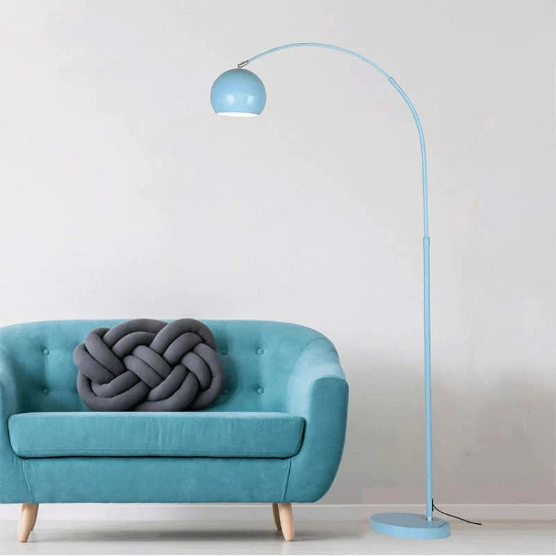 Vloerlamp Boogvorm Led Metaal Zwart Blauw Geel Roze Zilver Goud Dimbaar Woonkamer Slaapkamer | Sansoti