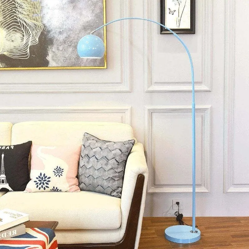 Vloerlamp Boogvorm Led Metaal Zwart Blauw Geel Roze Zilver Goud Dimbaar Woonkamer Slaapkamer | Sansoti