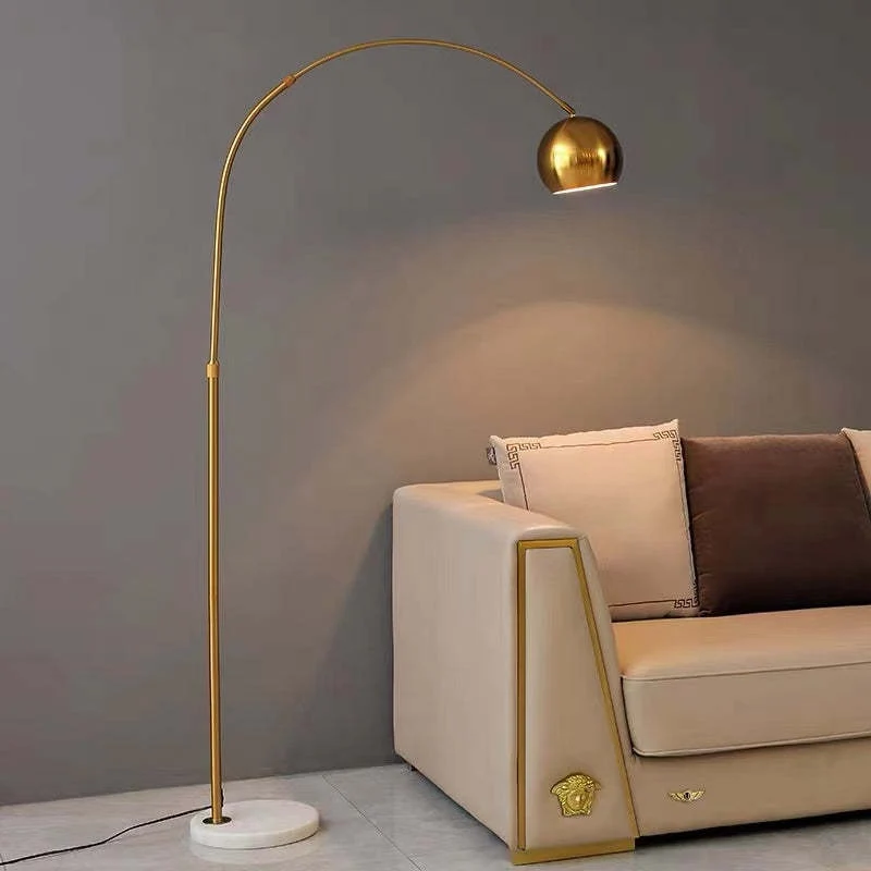 Vloerlamp Boogvorm Led Metaal Zwart Blauw Geel Roze Zilver Goud Dimbaar Woonkamer Slaapkamer | Sansoti