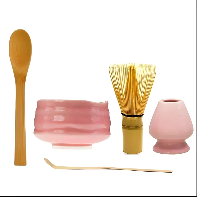 Matcha Set Roze Keramiek 1-5 Delig Japanse Theeceremonie | Sansoti