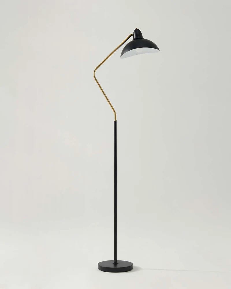 Vloerlamp Asymmetrisch Design LED Zwart Goud 173cm Staande Lamp Woonkamer Modern