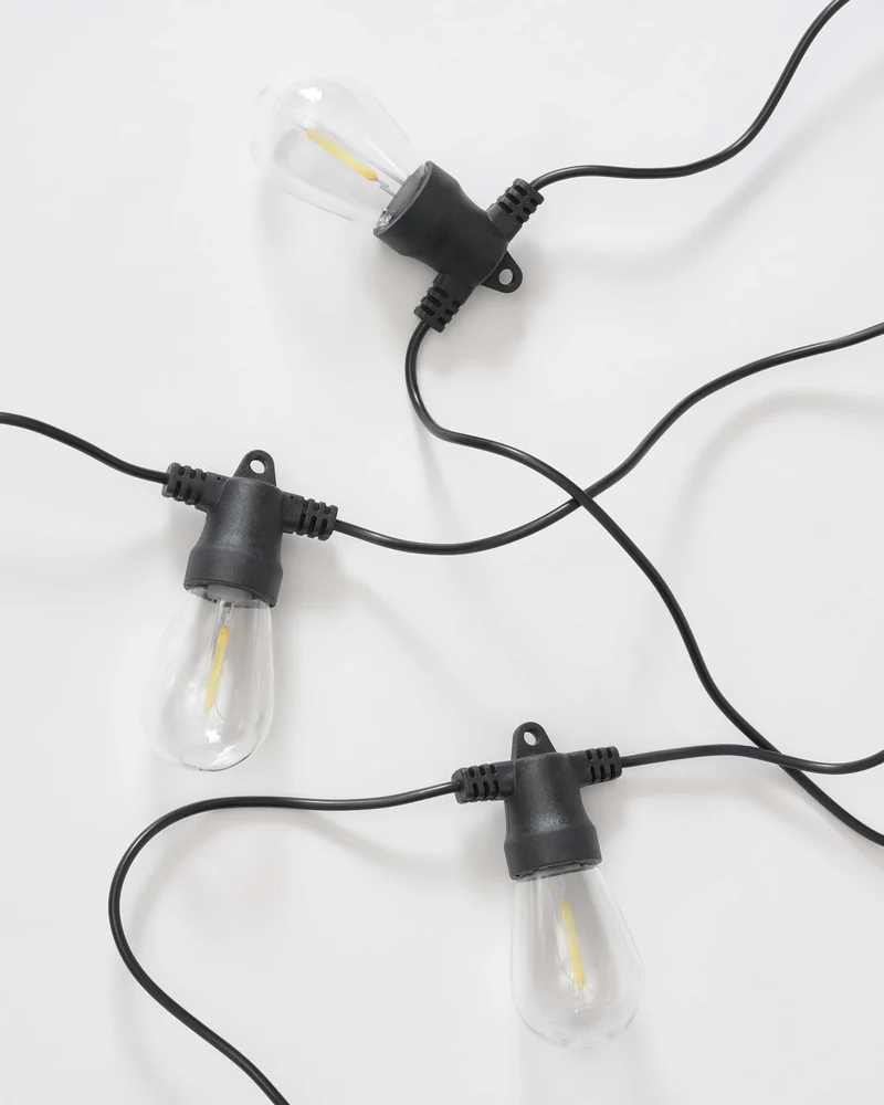 Solar Lichtsnoer Buiten 8 Meter Edison LED 12 Lampen Waterbestendig | Sansoti