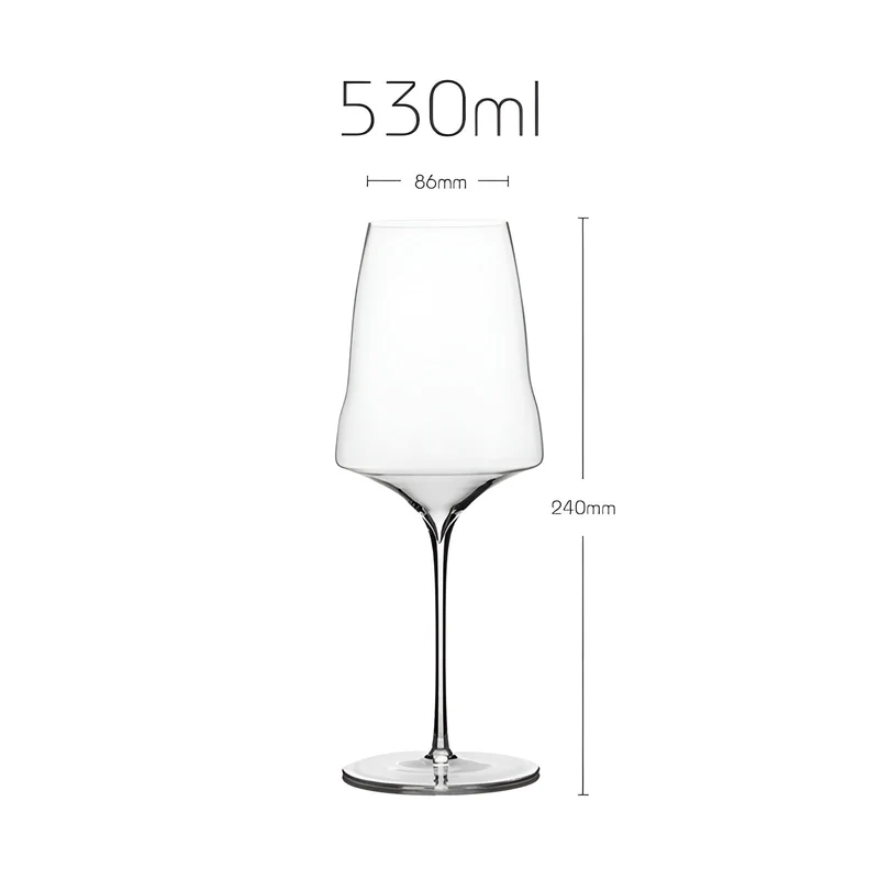 Wijnglas Kristal Dunwandig 390-760ml Champagne Glas Elegant | Sansoti