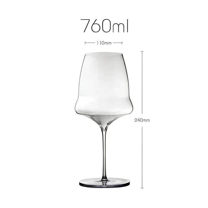 Wijnglas Kristal Dunwandig 390-760ml Champagne Glas Elegant | Sansoti