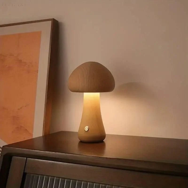 Tafellamp Paddenstoel Dimbaar USB Oplaadbaar Warm Wit | Sansoti