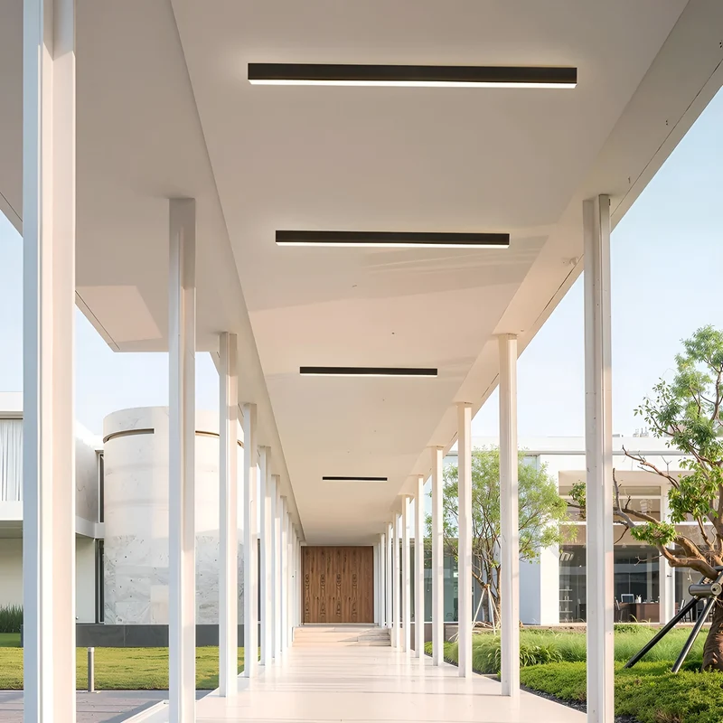 LED Plafondlamp Smal Modern Aluminium Zwart Wit 60-120cm | Sansoti