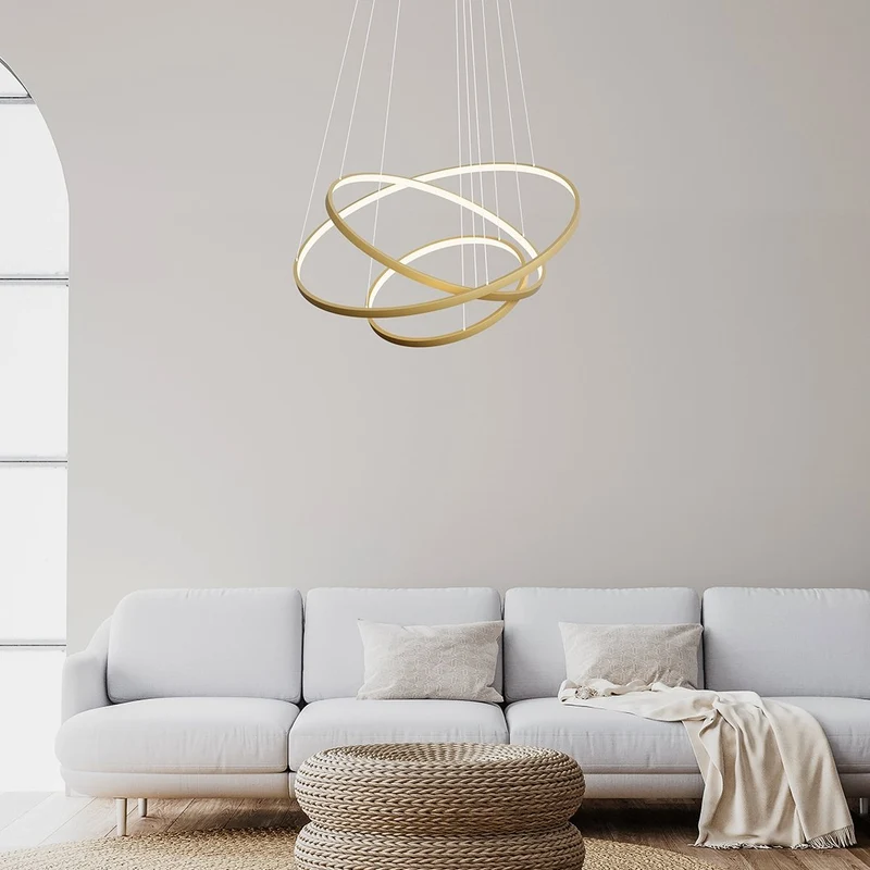 LED Hanglamp Ringen 70-55-40cm Dimbaar Aluminium Design | Sansoti