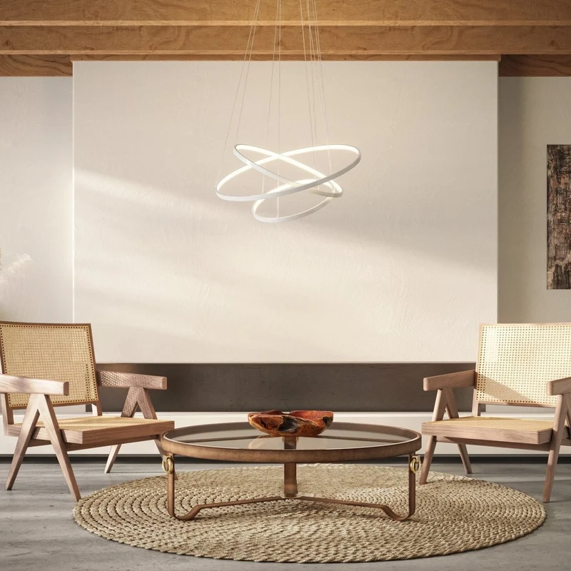 LED Hanglamp Ringen 70-55-40cm Dimbaar Aluminium Design | Sansoti