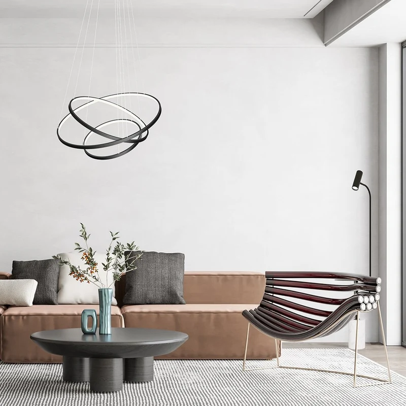 LED Hanglamp Ringen 70-55-40cm Dimbaar Aluminium Design | Sansoti