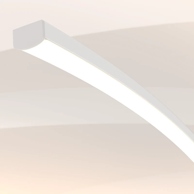 LED Vloerlamp Booglamp Zwart Wit Dimbaar 170cm Modern Design | Sansoti