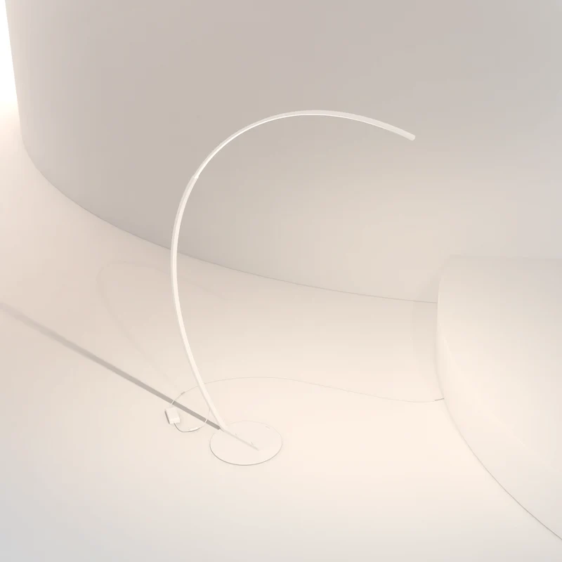 LED Vloerlamp Booglamp Zwart Wit Dimbaar 170cm Modern Design | Sansoti