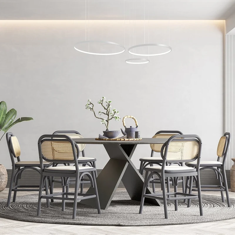 LED Hanglamp Ringen Zwart Wit Goud Dimbaar 70W Aluminium Modern | Sansoti