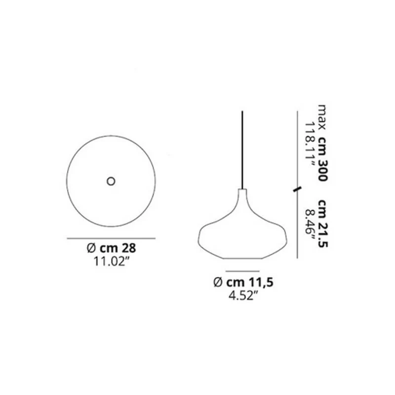 Lodes Nostalgia Glass Large 28cm LED Pendelleuchte