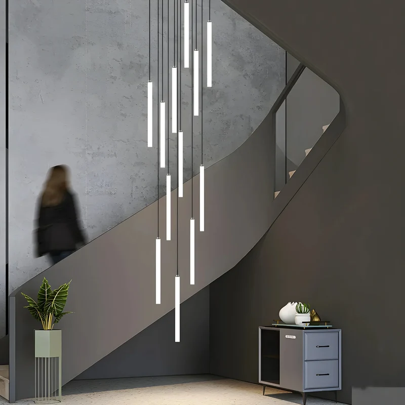 Trap Hanglamp Hoog Plafond Spiraal LED Meerdere Lichts Modern | Sansoti