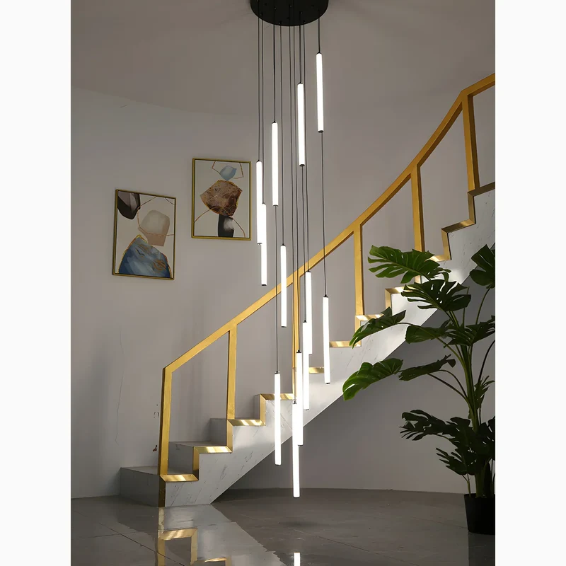Trap Hanglamp Hoog Plafond Spiraal LED Meerdere Lichts Modern | Sansoti