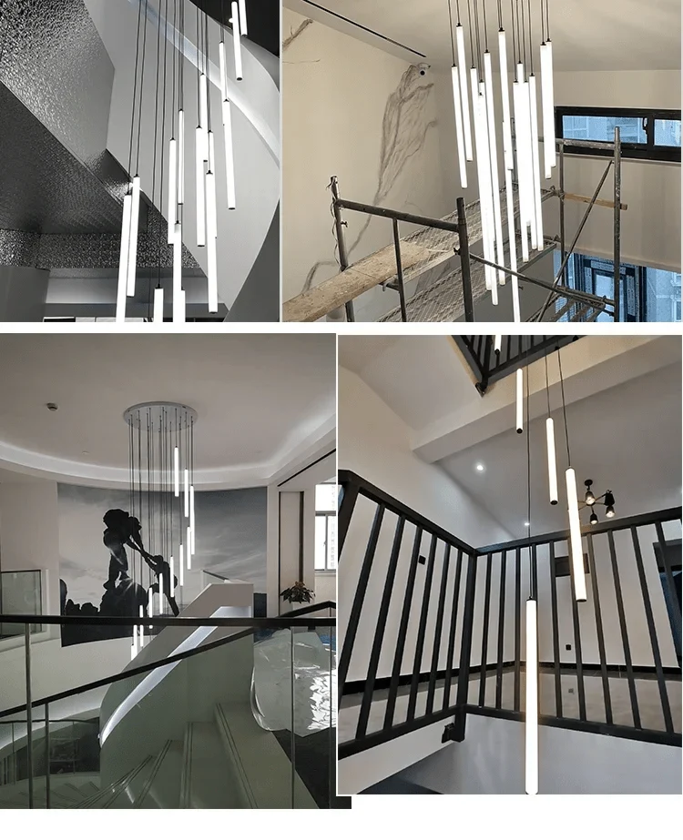 Trap Hanglamp Hoog Plafond Spiraal LED Meerdere Lichts Modern | Sansoti