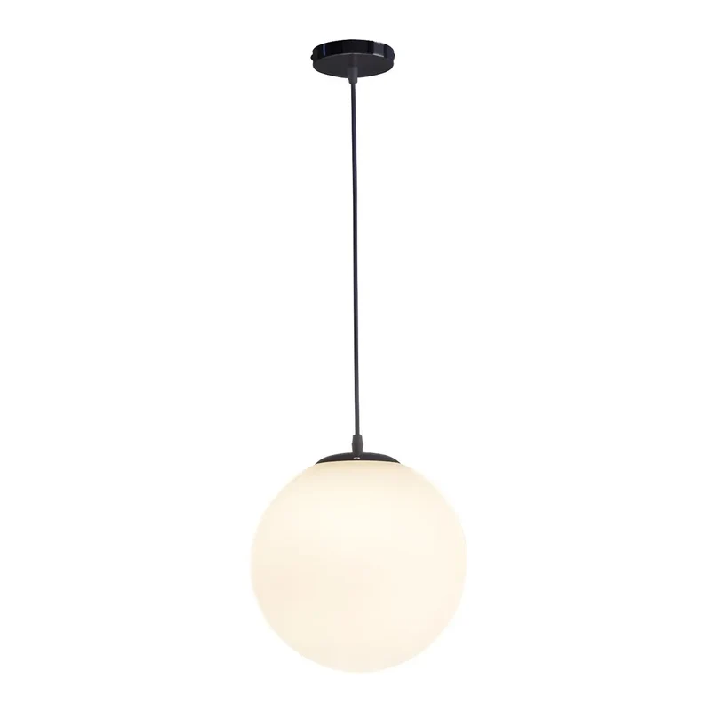 Moderne Witte Globe Hanglamp van Glas met Ronde Bolvorm in Diverse Maten voor Eetkamer en Woonkamer | Sansoti