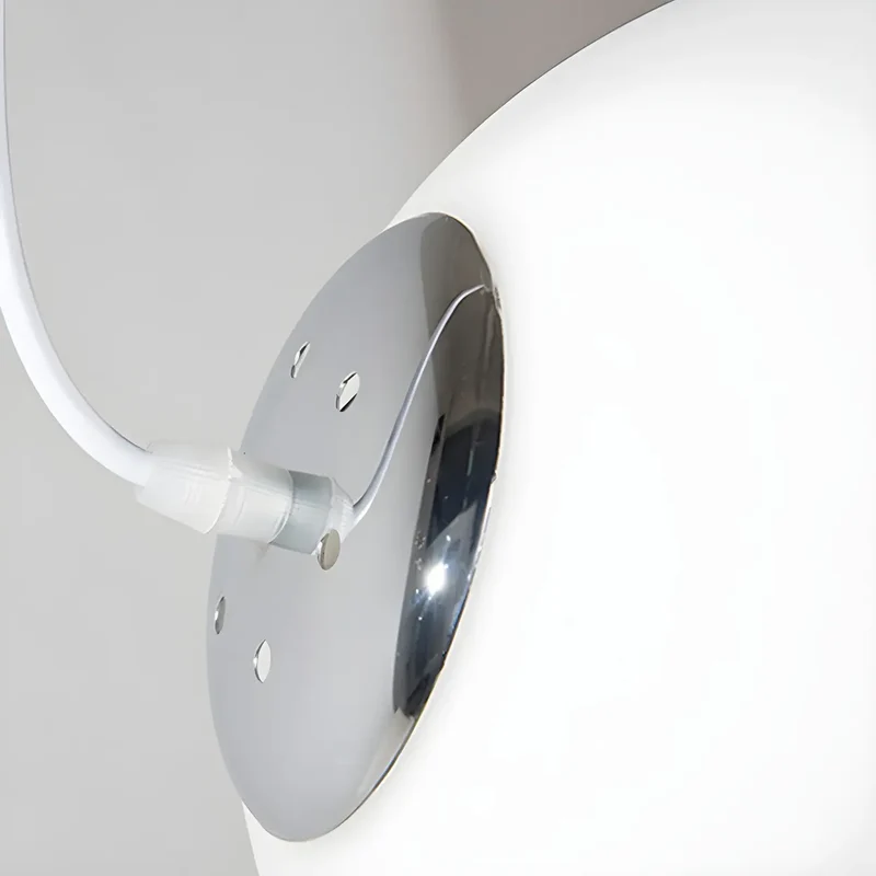 Moderne Witte Globe Hanglamp van Glas met Ronde Bolvorm in Diverse Maten voor Eetkamer en Woonkamer | Sansoti