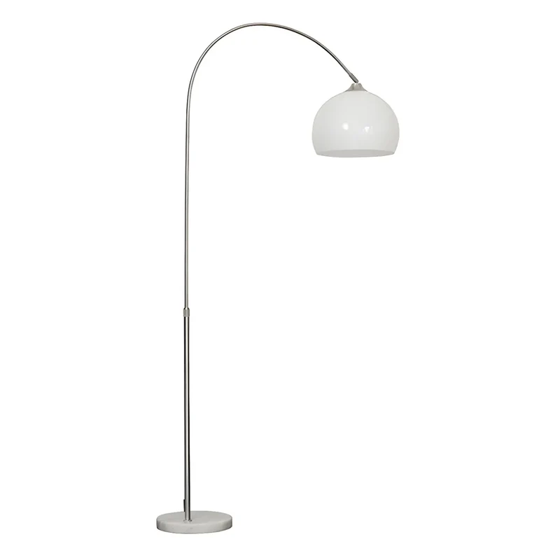 Moderne Boog Vloerlamp met Acryl Koepelkap en Metalen Frame 220 cm Hoog voor Woonkamer en Leeshoek | Sansoti