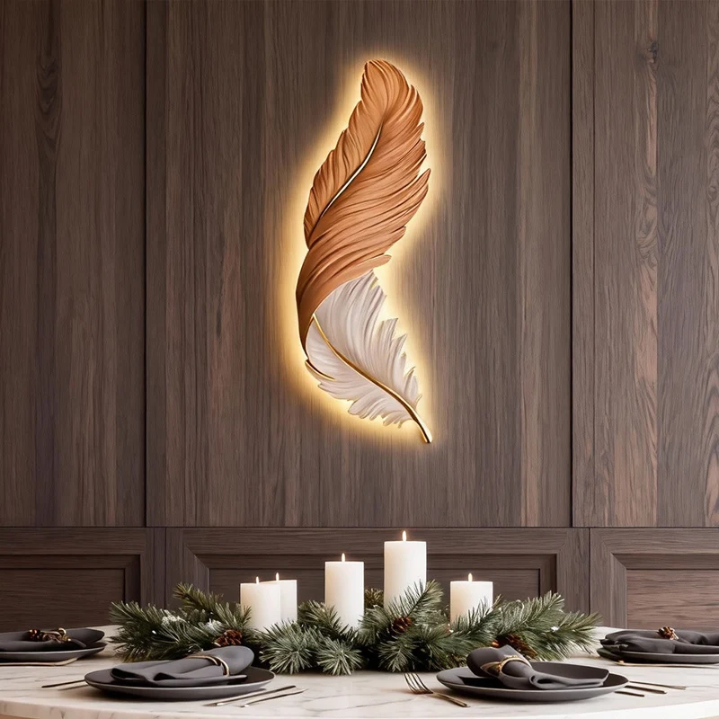 Wandlamp Veer LED Kunstpaneel USB Dimbaar 80cm 120cm | Sansoti