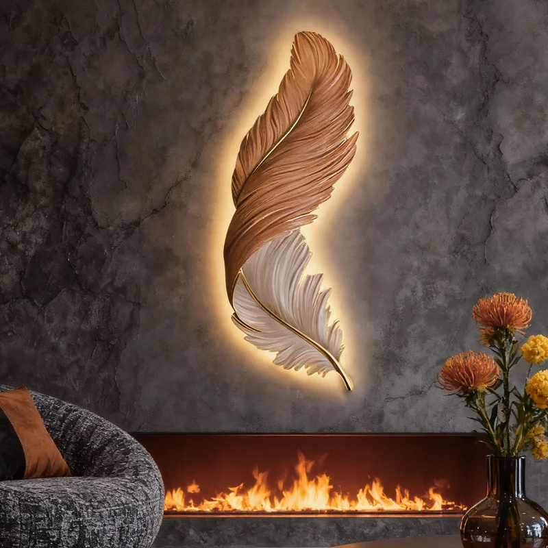 Wandlamp Veer LED Kunstpaneel USB Dimbaar 80cm 120cm | Sansoti