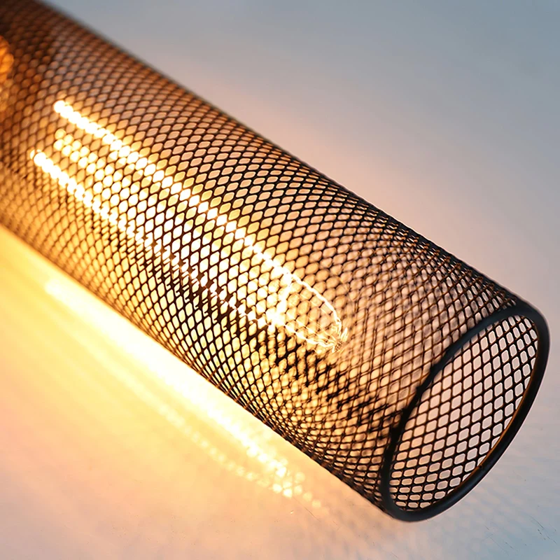 Beton Hanglamp Industrieel Cilinder Metaal Zwart Grijs E27 | Sansoti