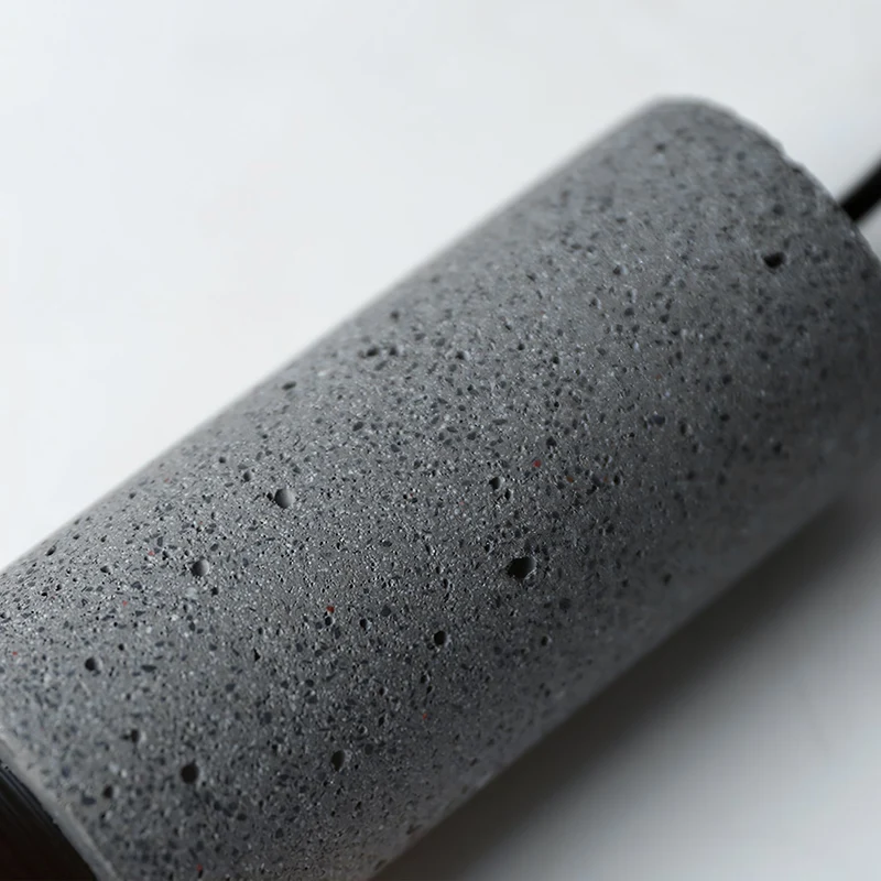 Beton Hanglamp Industrieel Cilinder Metaal Zwart Grijs E27 | Sansoti