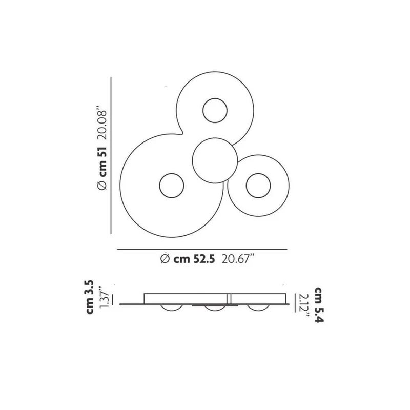 Lodes Bugia Triple LED Deckenlampe