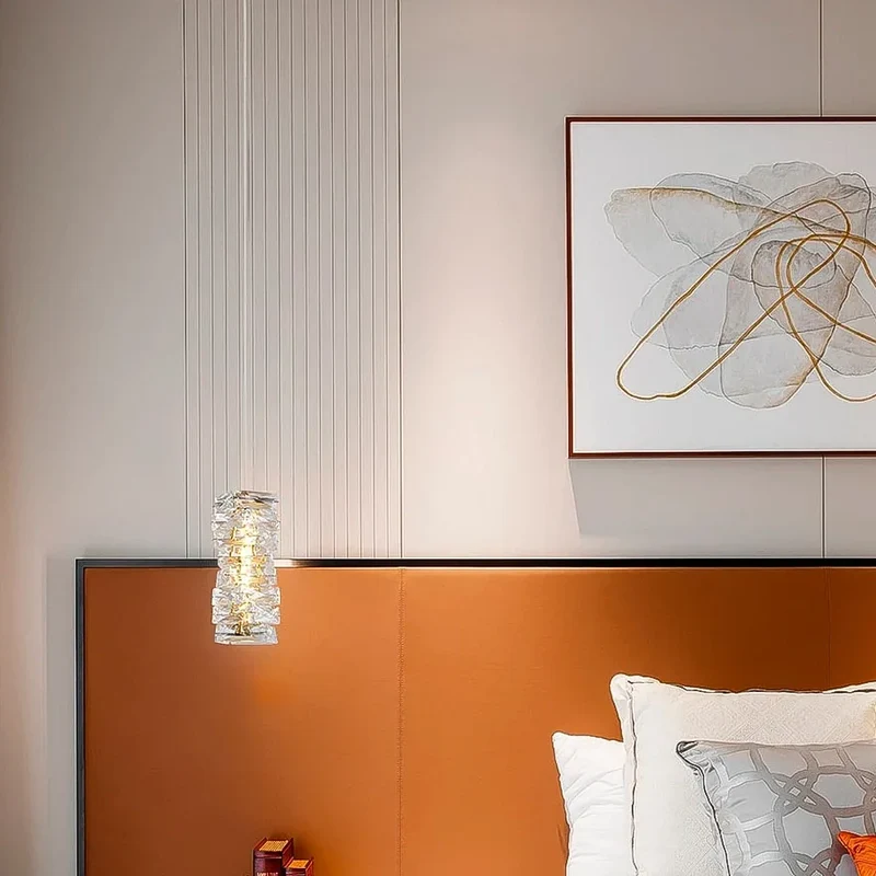 Hanglamp Kristal Gestapeld Ijsblok LED Goud Chroom Sfeerlamp Bar Eetkamer Modern | Sansoti