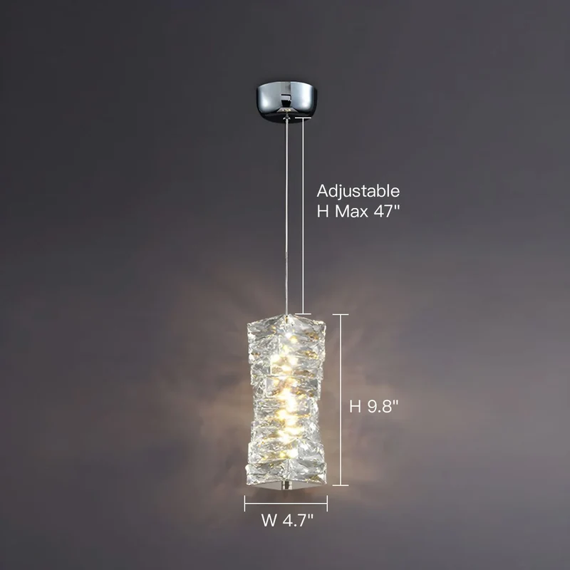 Hanglamp Kristal Gestapeld Ijsblok LED Goud Chroom Sfeerlamp Bar Eetkamer Modern | Sansoti
