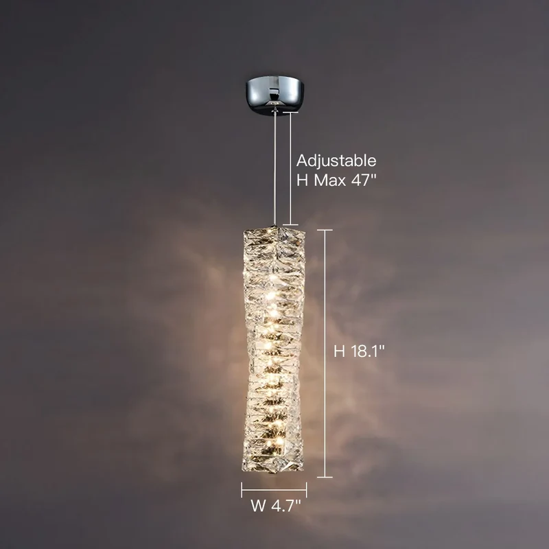 Hanglamp Kristal Gestapeld Ijsblok LED Goud Chroom Sfeerlamp Bar Eetkamer Modern | Sansoti